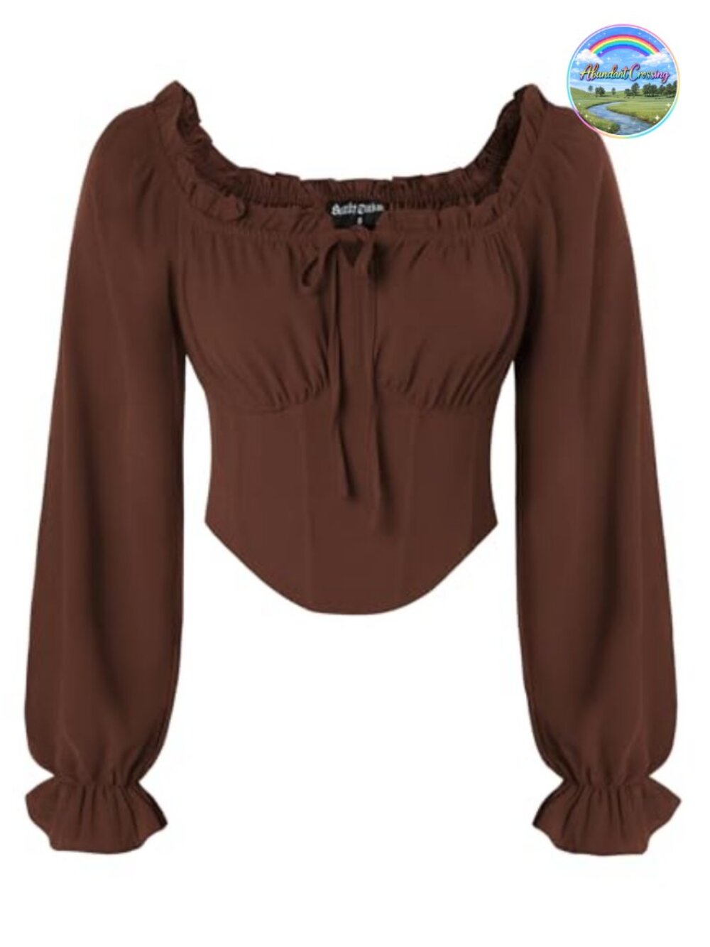 Corset Top Long Sleeve Renaissance Shirt Off Shoulder Blouse